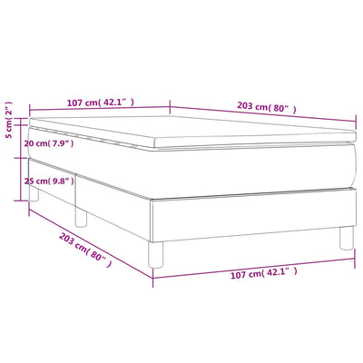 Box Spring Bed with Mattress Black 100x200 cm Faux Leather Payday Deals
