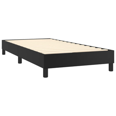 Box Spring Bed with Mattress Black 100x200 cm Faux Leather Payday Deals