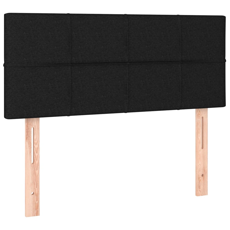 Box Spring Bed with Mattress Black 106x203 cm King Single Size Velvet Payday Deals