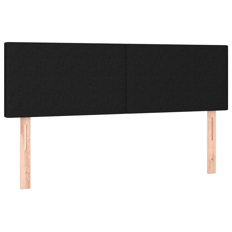 Box Spring Bed with Mattress Black 137x187 cm Double Size Fabric Payday Deals