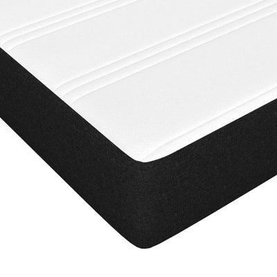 Box Spring Bed with Mattress Black 137x187 cm Double Size Fabric Payday Deals