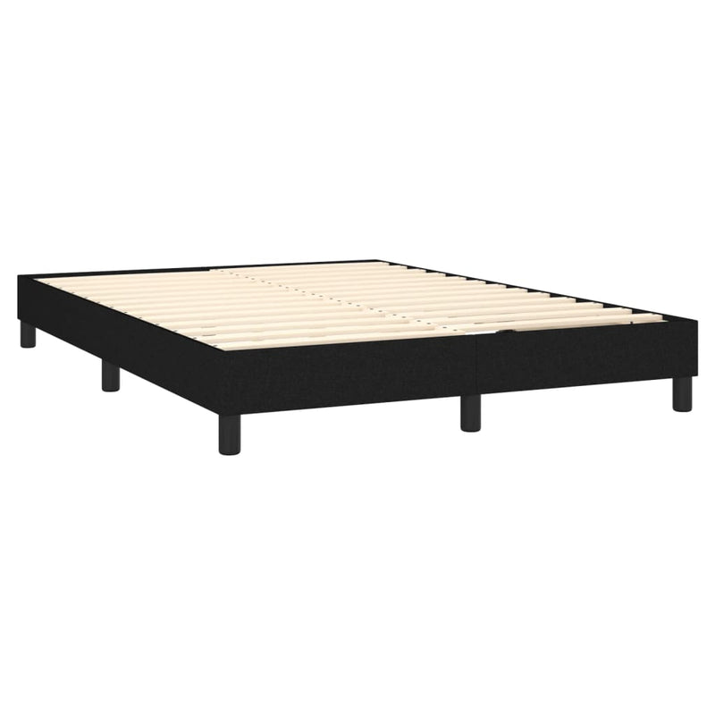 Box Spring Bed with Mattress Black 137x187 cm Double Size Fabric Payday Deals
