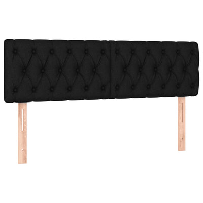 Box Spring Bed with Mattress Black 137x187 cm Double Size Fabric Payday Deals