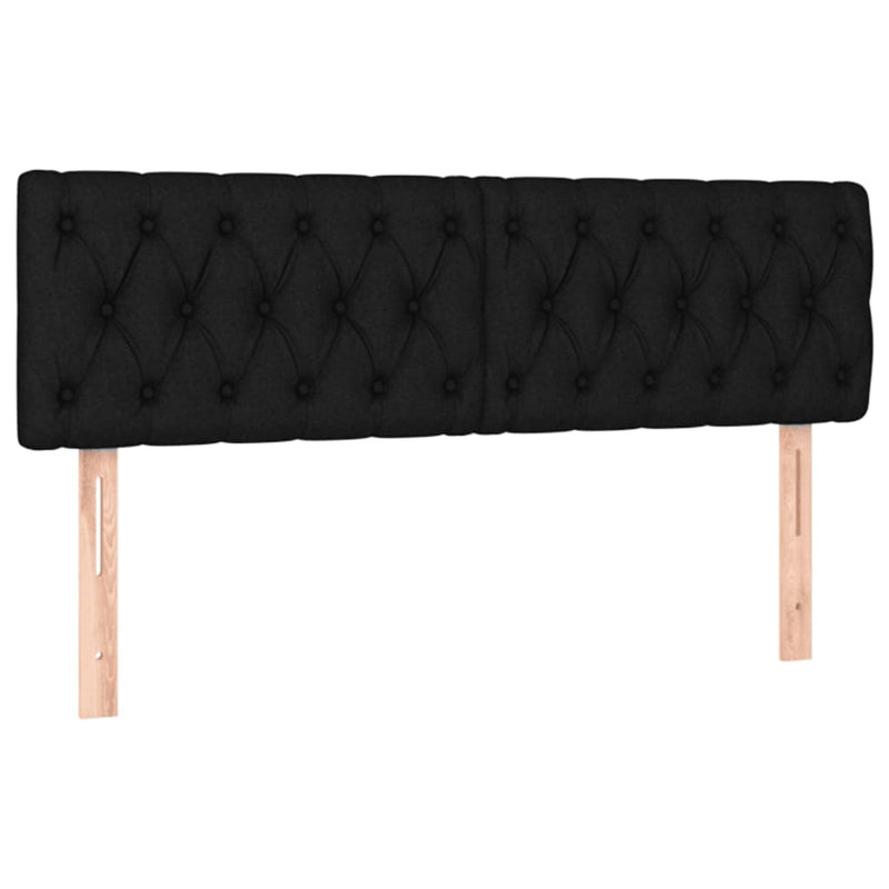 Box Spring Bed with Mattress Black 137x187 cm Double Size Fabric Payday Deals