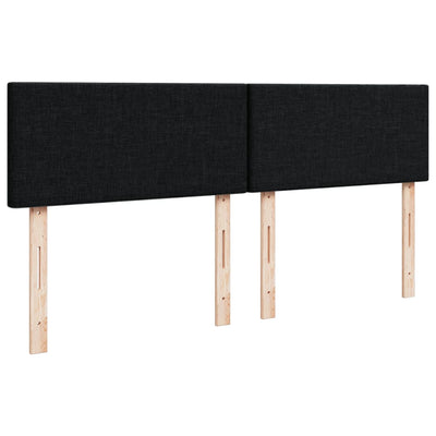 Box Spring Bed with Mattress Black Double Fabric Payday Deals
