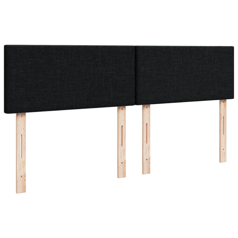 Box Spring Bed with Mattress Black Double Fabric Payday Deals
