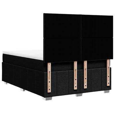 Box Spring Bed with Mattress Black Double Fabric Payday Deals