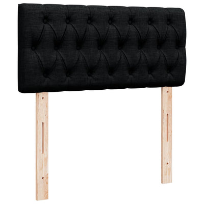 Box Spring Bed with Mattress Black King Single Fabric Payday Deals