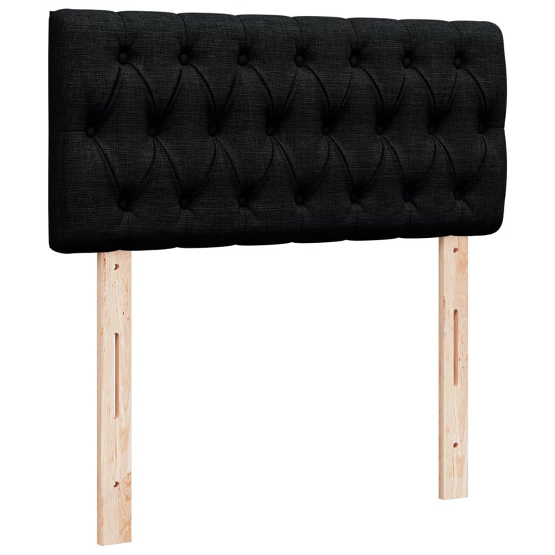 Box Spring Bed with Mattress Black King Single Fabric Payday Deals