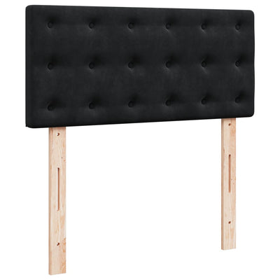 Box Spring Bed with Mattress Black King Single Fabric Payday Deals