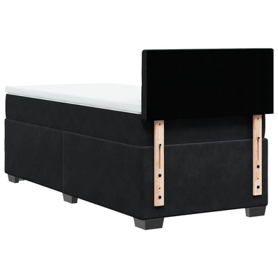 Box Spring Bed with Mattress Black King Single Fabric Payday Deals