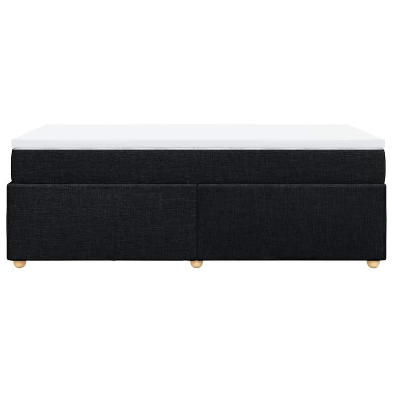 Box Spring Bed with Mattress Black King Single Fabric Payday Deals