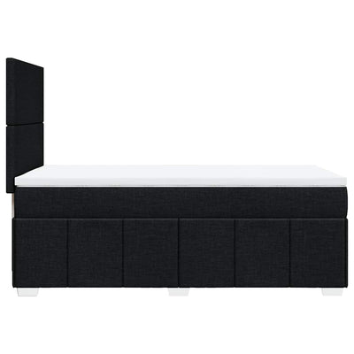 Box Spring Bed with Mattress Black King Single Fabric Payday Deals