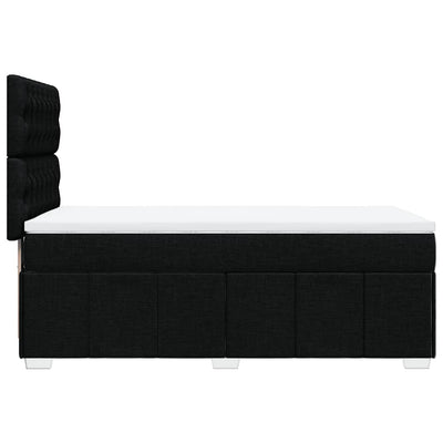 Box Spring Bed with Mattress Black King Single Fabric Payday Deals