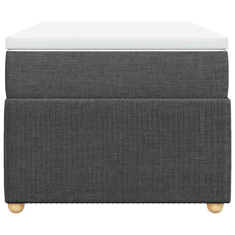 Box Spring Bed with Mattress Black King Single Fabric Payday Deals