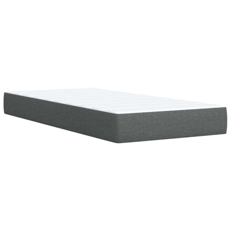 Box Spring Bed with Mattress Black King Single Fabric Payday Deals