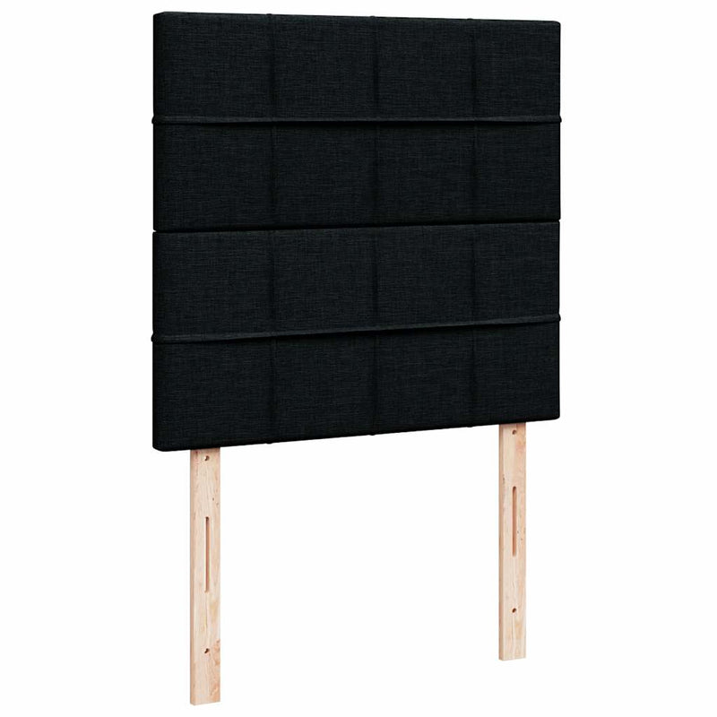 Box Spring Bed with Mattress Black King Single Fabric Payday Deals