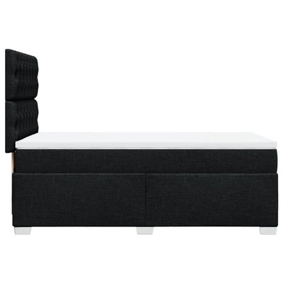Box Spring Bed with Mattress Black King Single Fabric Payday Deals