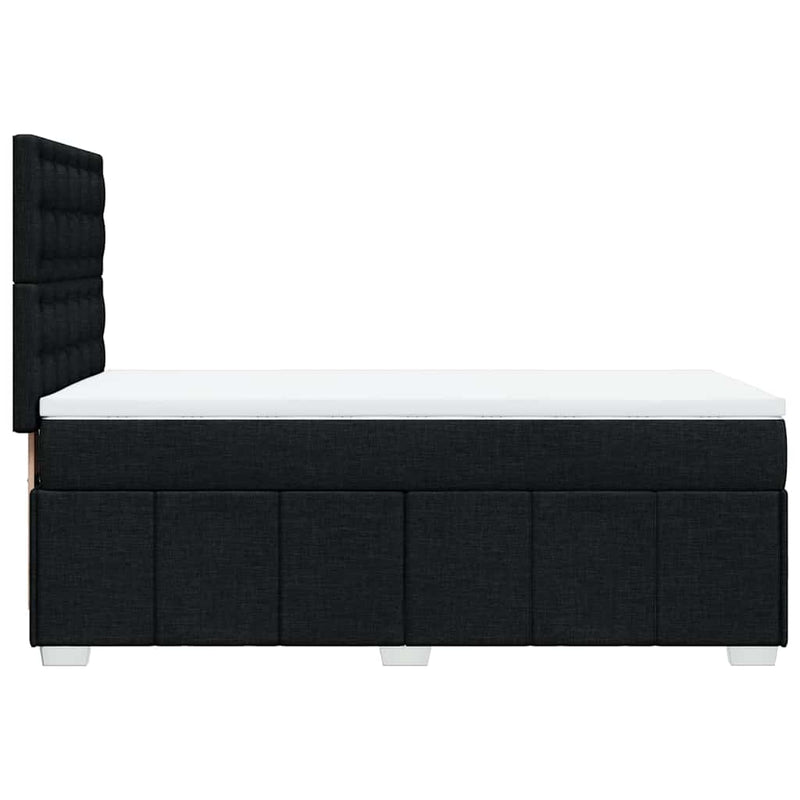 Box Spring Bed with Mattress Black King Single Fabric Payday Deals