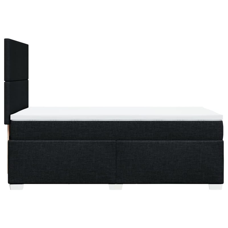 Box Spring Bed with Mattress Black King Single Fabric Payday Deals