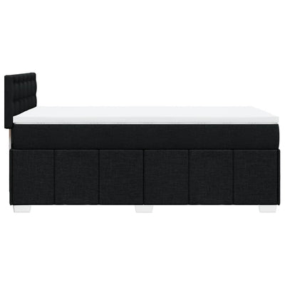 Box Spring Bed with Mattress Black King Single Fabric Payday Deals