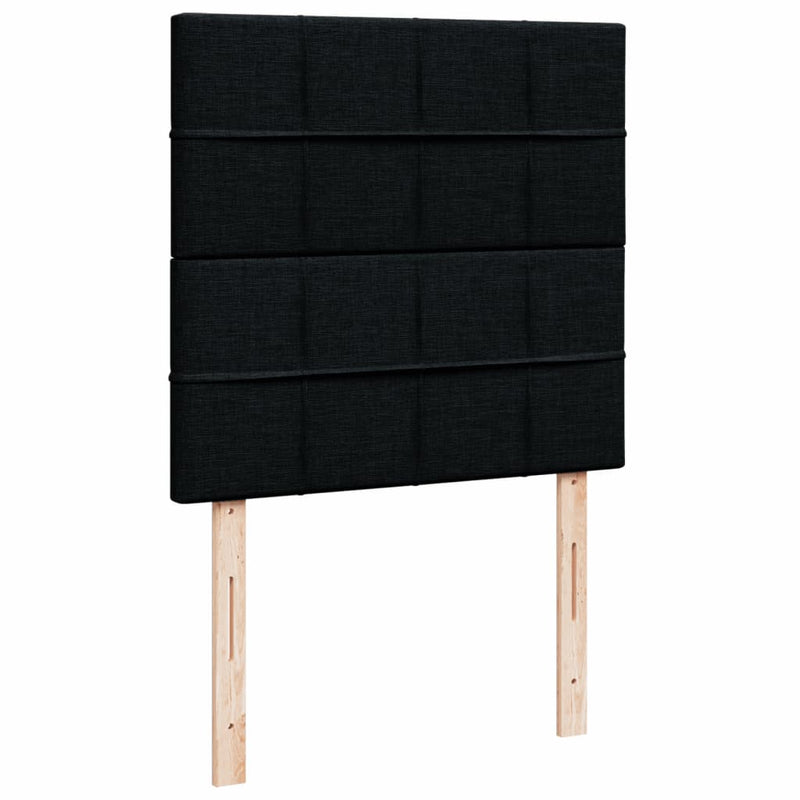 Box Spring Bed with Mattress Black King Single Fabric Payday Deals