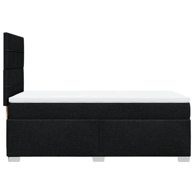 Box Spring Bed with Mattress Black King Single Fabric Payday Deals