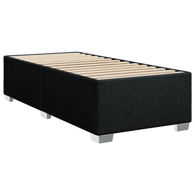 Box Spring Bed with Mattress Black King Single Fabric Payday Deals