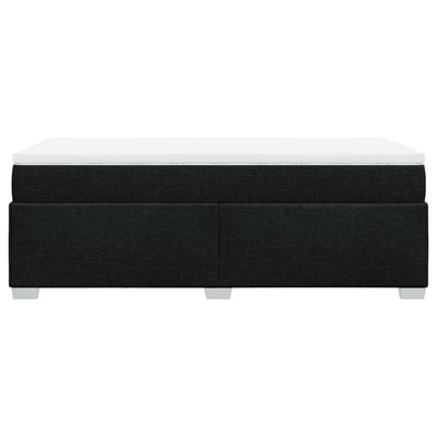 Box Spring Bed with Mattress Black King Single Fabric Payday Deals