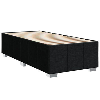 Box Spring Bed with Mattress Black King Single Fabric Payday Deals