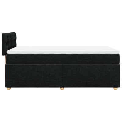 Box Spring Bed with Mattress Black King Single Fabric Payday Deals