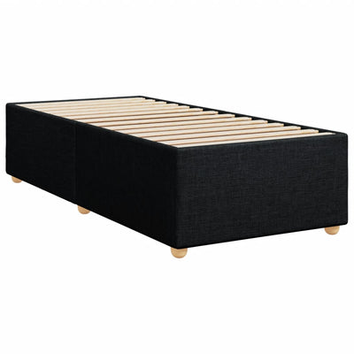 Box Spring Bed with Mattress Black King Single Fabric Payday Deals