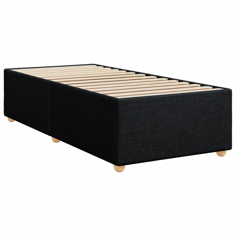 Box Spring Bed with Mattress Black King Single Fabric Payday Deals