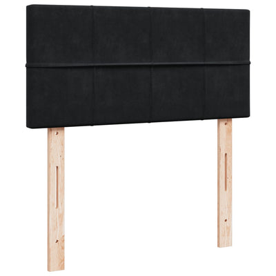 Box Spring Bed with Mattress Black King Single Fabric Payday Deals