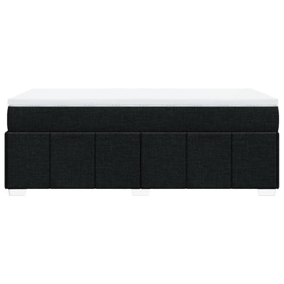 Box Spring Bed with Mattress Black King Single Fabric Payday Deals