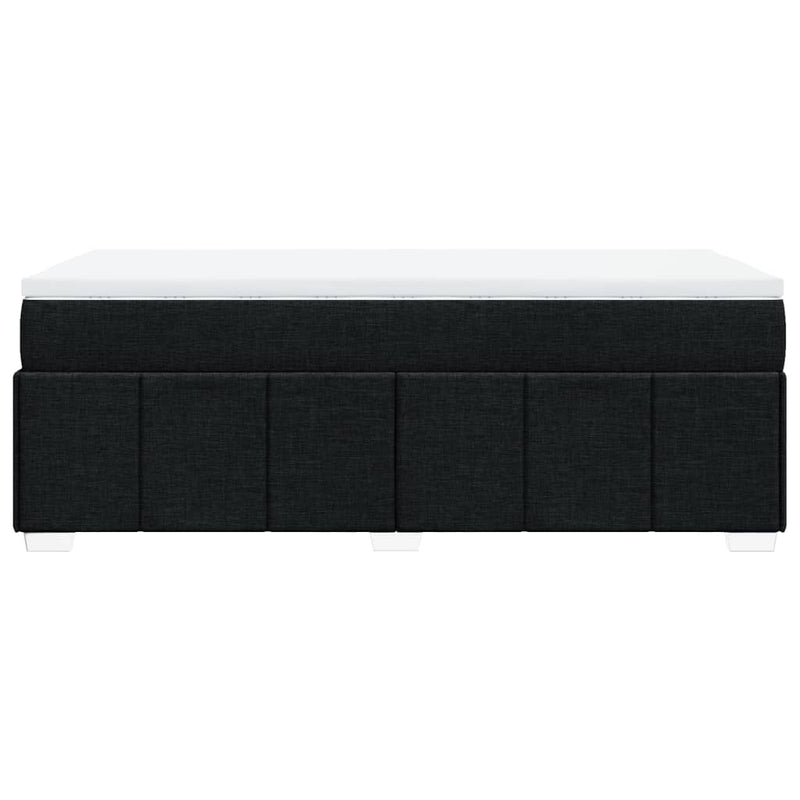 Box Spring Bed with Mattress Black King Single Fabric Payday Deals