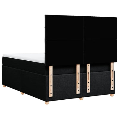 Box Spring Bed with Mattress Black Queen Fabric Payday Deals