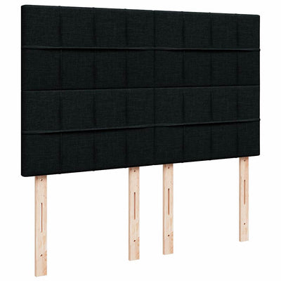 Box Spring Bed with Mattress Black Queen Fabric Payday Deals