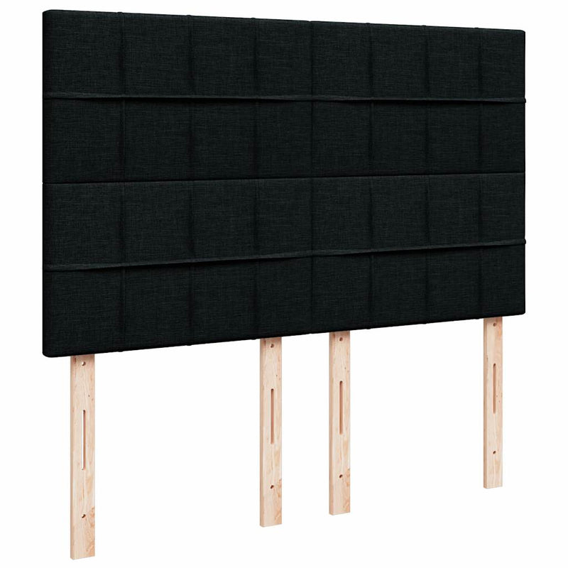 Box Spring Bed with Mattress Black Queen Fabric Payday Deals
