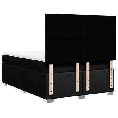 Box Spring Bed with Mattress Black Queen Fabric Payday Deals