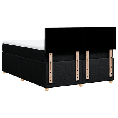 Box Spring Bed with Mattress Black Queen Fabric Payday Deals