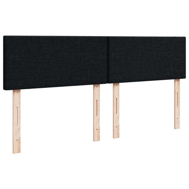 Box Spring Bed with Mattress Black Queen Fabric Payday Deals