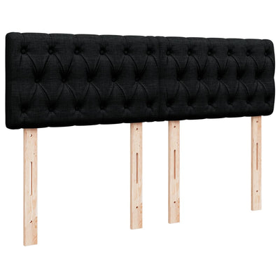 Box Spring Bed with Mattress Black Queen Fabric Payday Deals