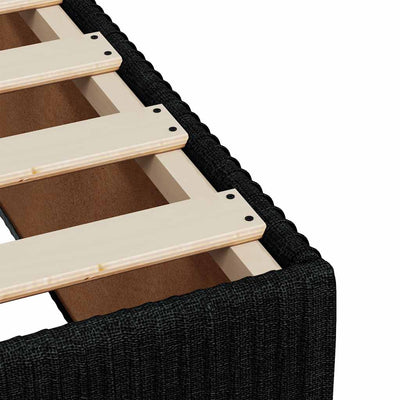 Box Spring Bed with Mattress Black Queen Fabric Payday Deals