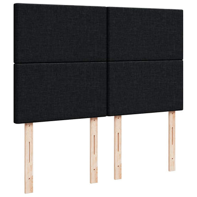Box Spring Bed with Mattress Black Queen Fabric Payday Deals