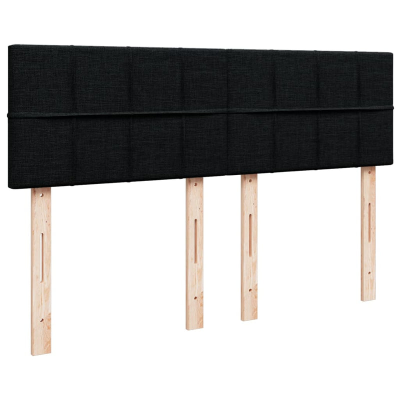 Box Spring Bed with Mattress Black Queen Fabric Payday Deals