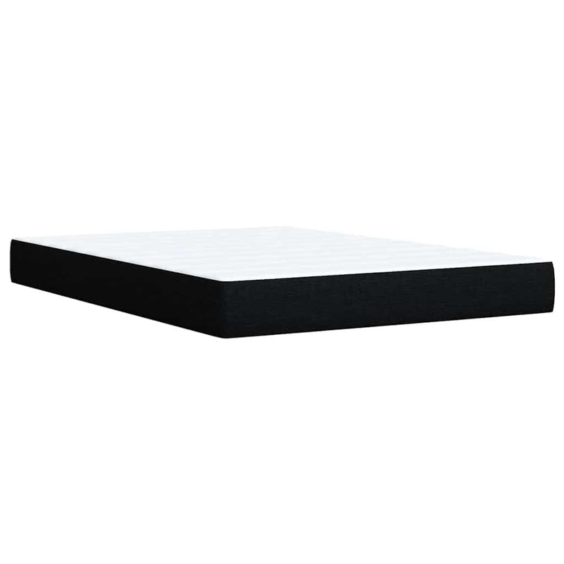 Box Spring Bed with Mattress Black Queen Fabric Payday Deals
