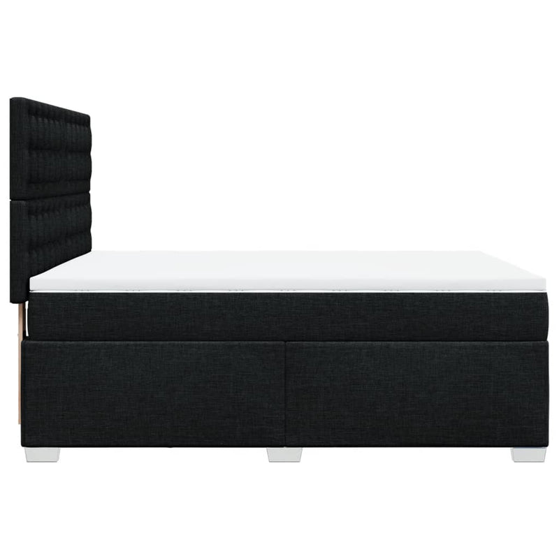 Box Spring Bed with Mattress Black Queen Fabric Payday Deals