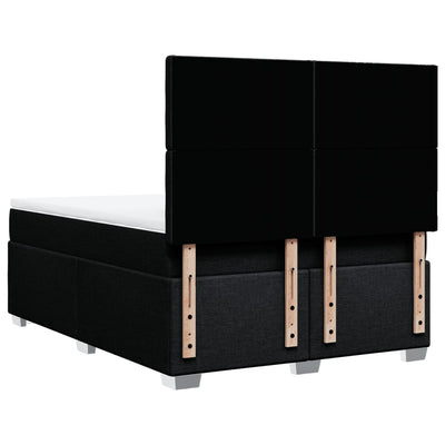 Box Spring Bed with Mattress Black Queen Fabric Payday Deals
