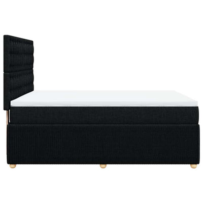 Box Spring Bed with Mattress Black Queen Fabric Payday Deals